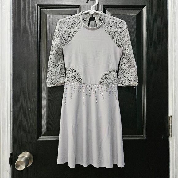 Weissman NWOT custom costume child small gray with rhinestones throughout lyrica - Picture 1 of 8